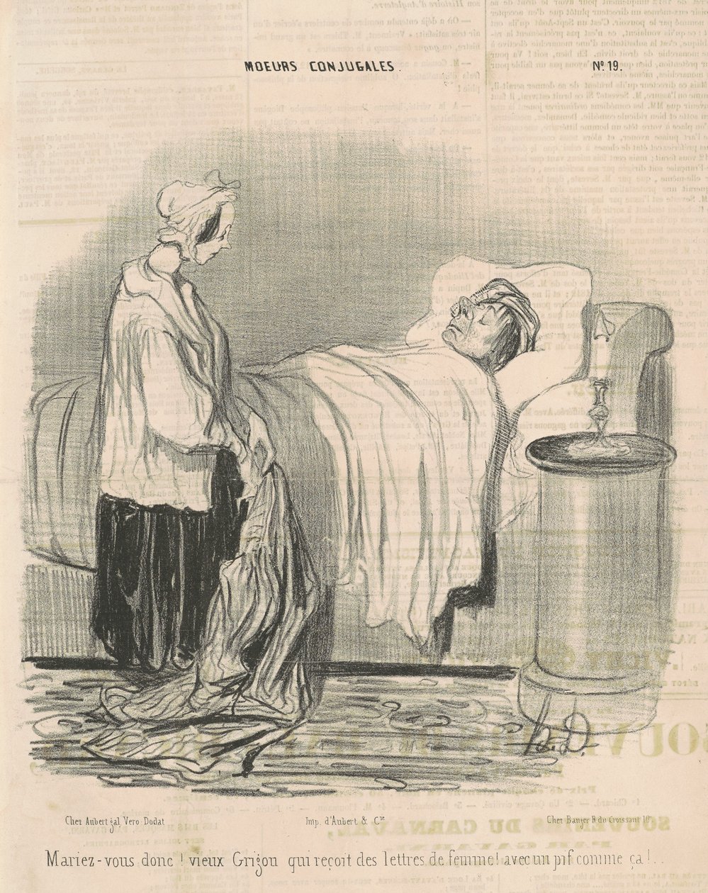 Så gift dig! gamle grigou... af Honoré Daumier