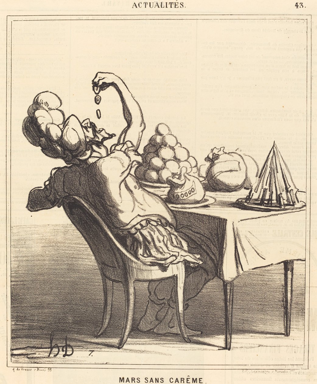 marts uden fastelavn af Honoré Daumier