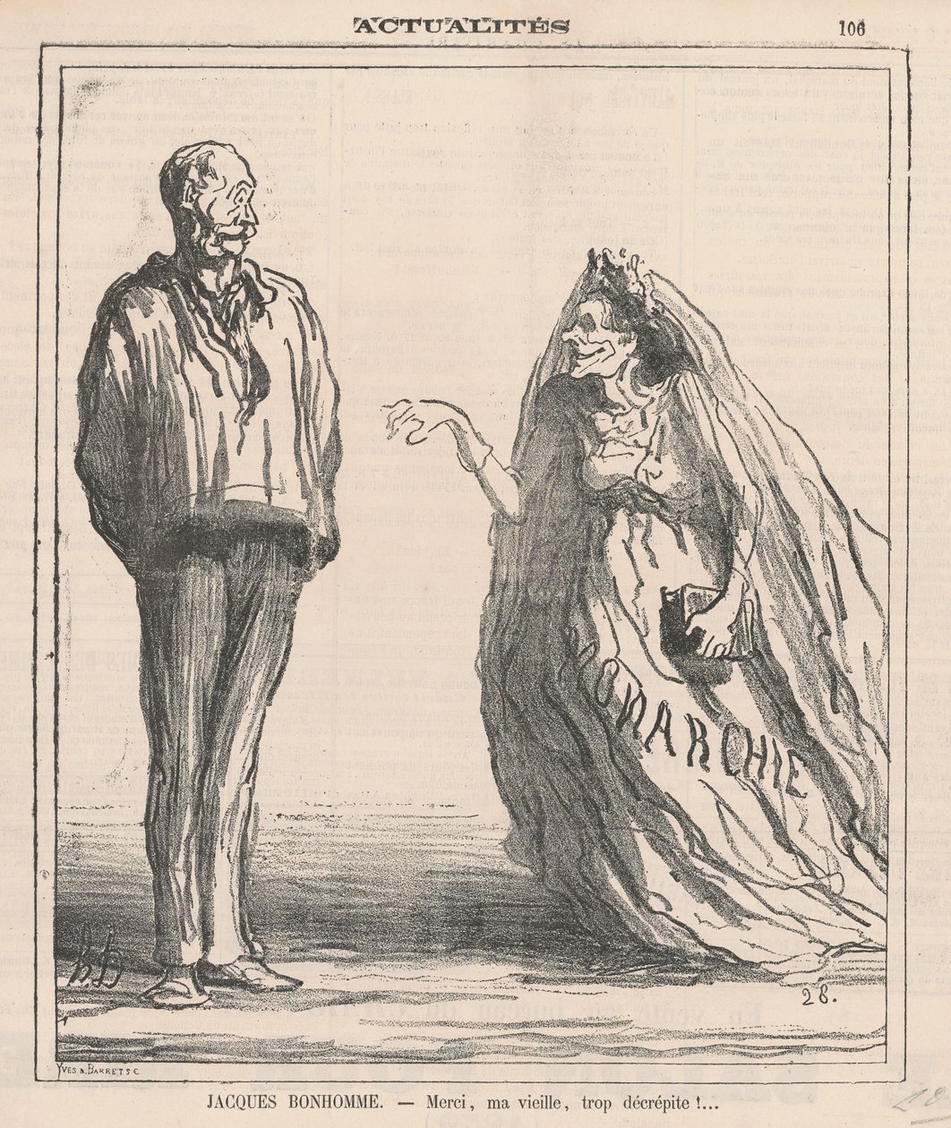 Tak, min gamle, for affældige! ... af Honoré Daumier