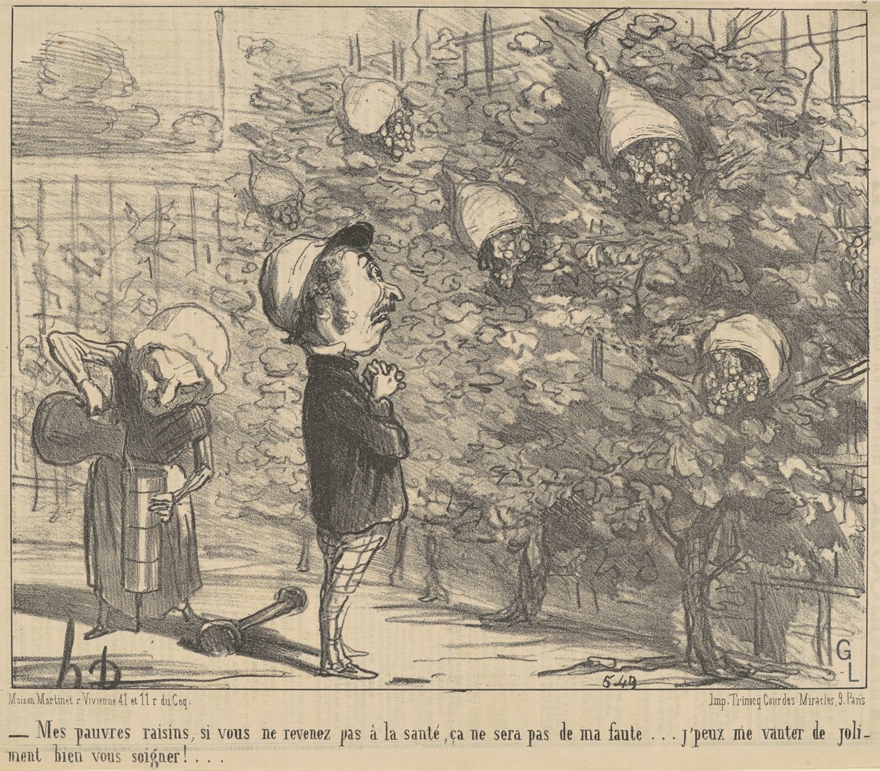 Mine dårlige grunde, hvis du ikke kommer tilbage til springet... af Honoré Daumier