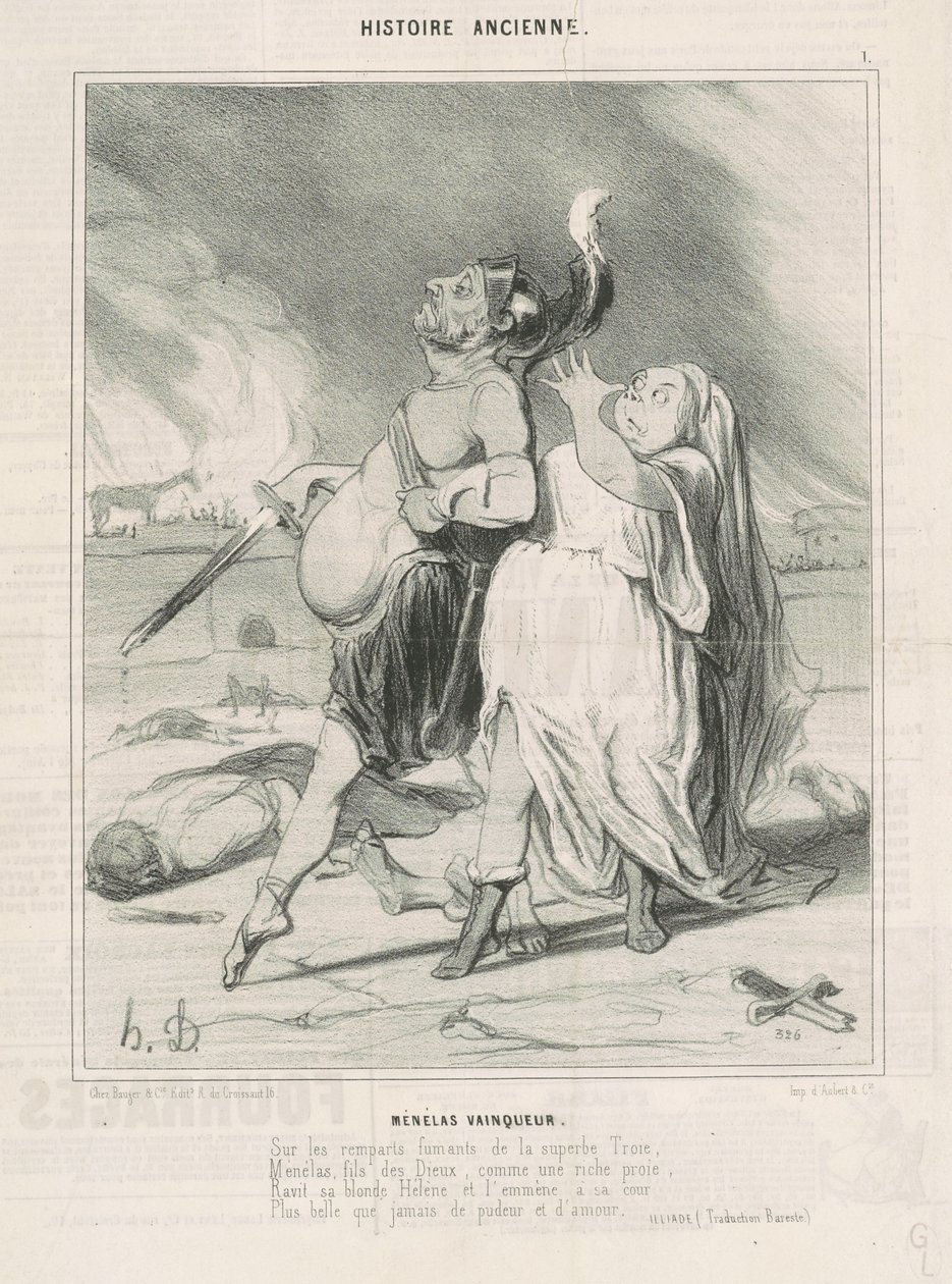 Sejrende Menelaos af Honoré Daumier