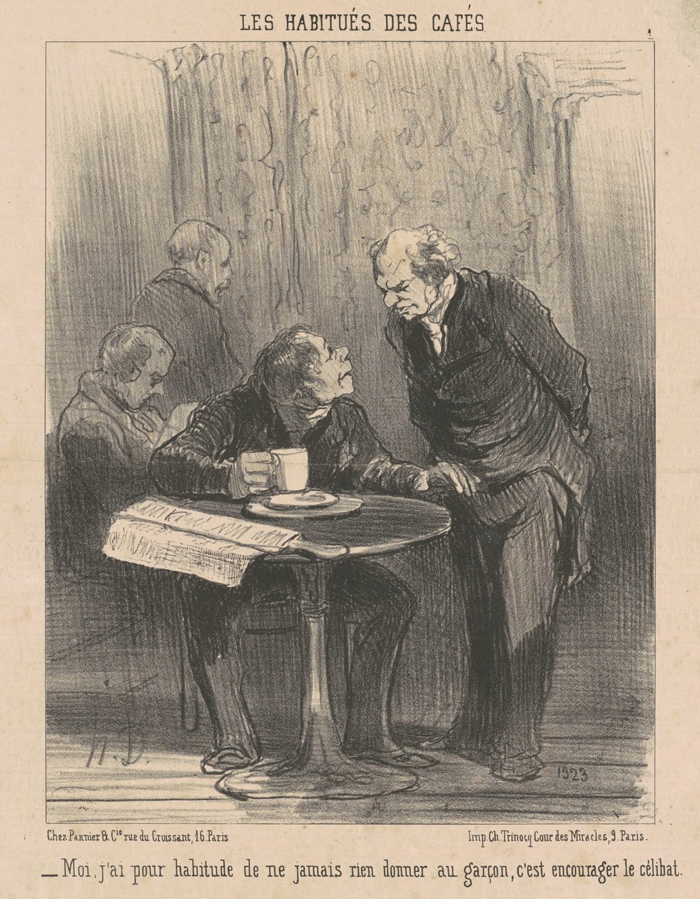 Mig, jeg er vant til ikke... at give noget af Honoré Daumier
