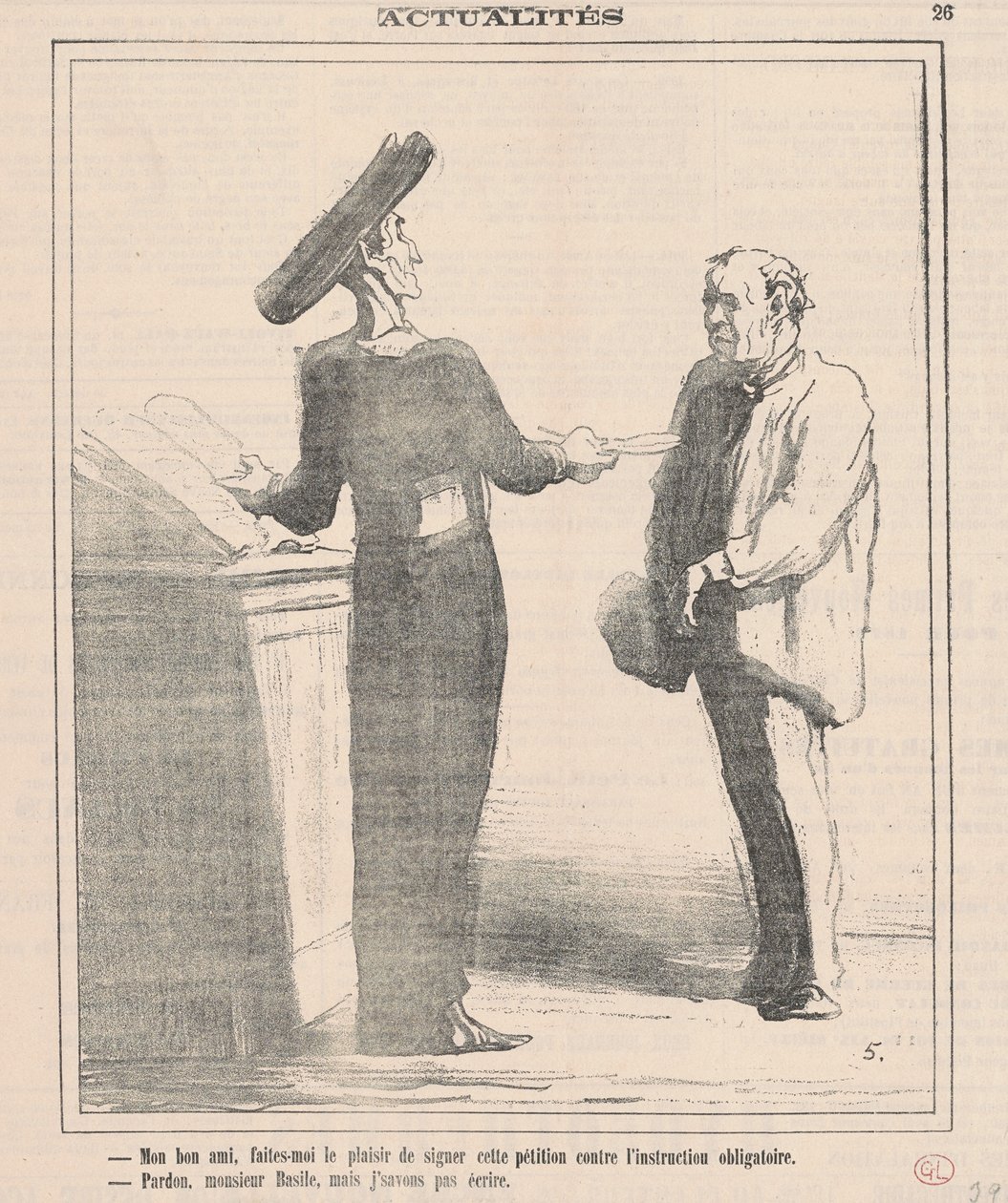 Min gode ven, gør mig den fornøjelse at skrive under... af Honoré Daumier
