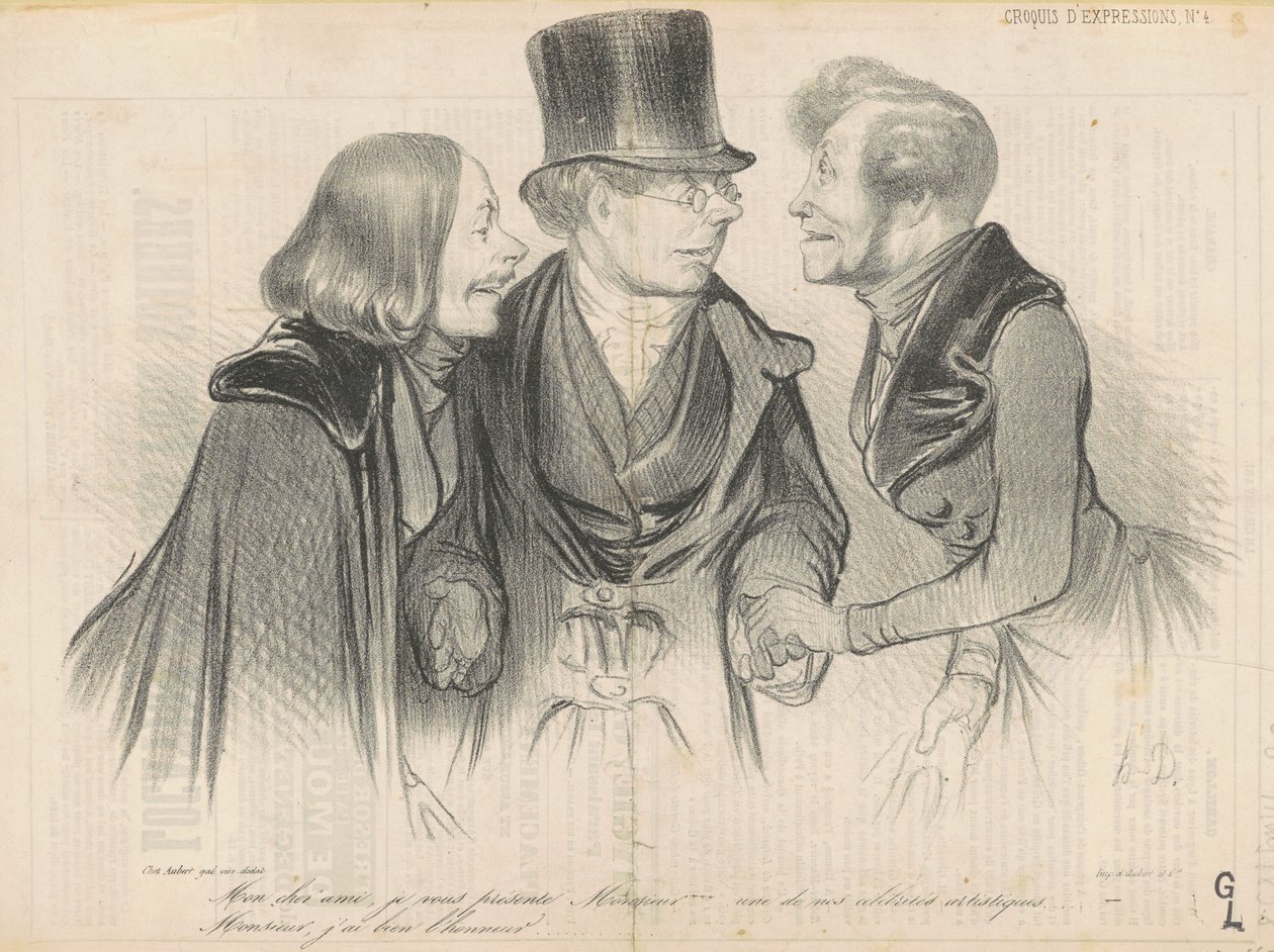 Min kære ven, jeg præsenterer dig hr. ... af Honoré Daumier