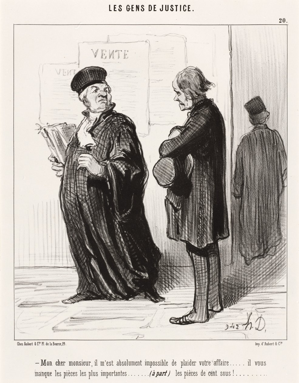 Min kære sir... umuligt at føre din sag af Honoré Daumier