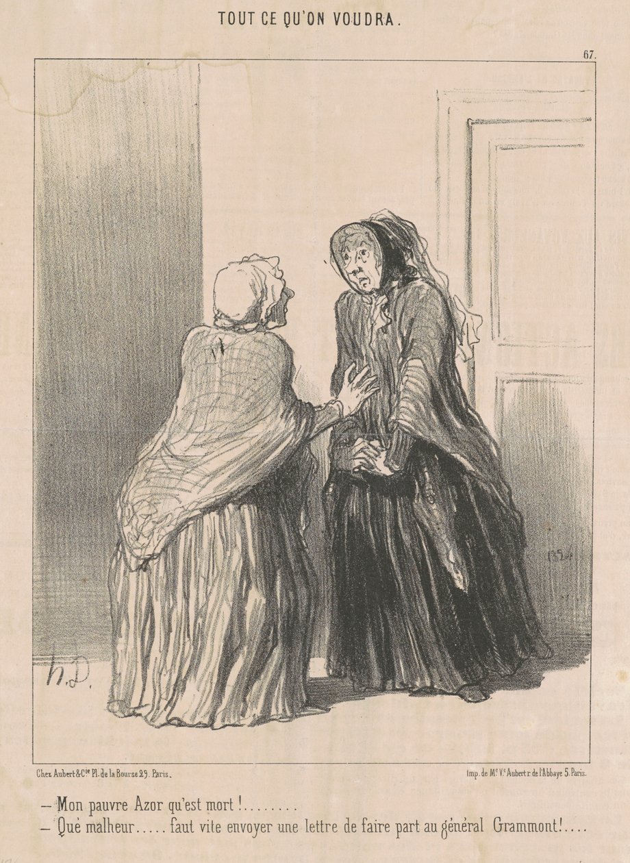 Min stakkels høg, der er død! ... af Honoré Daumier
