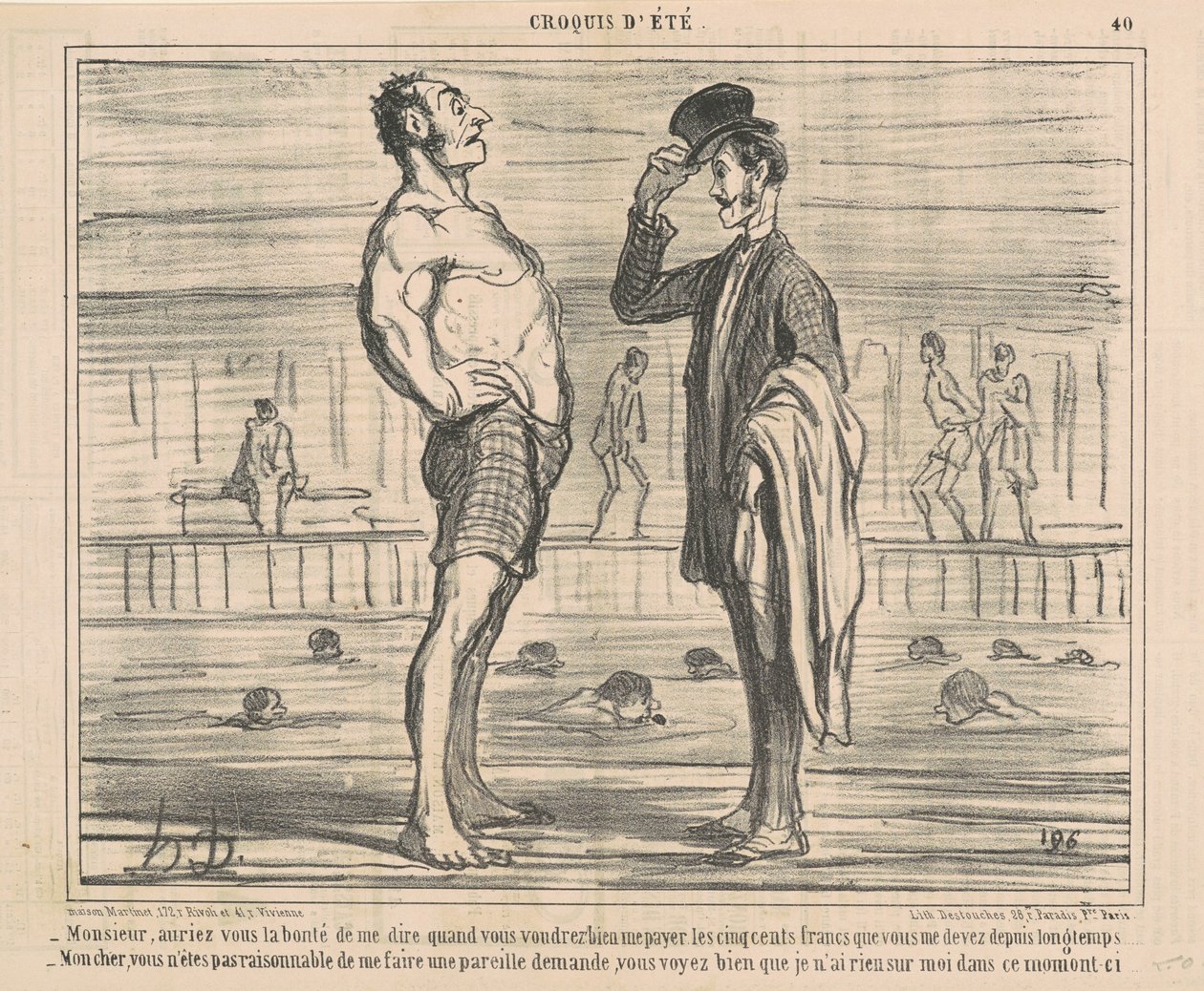 Sir, vil du være så venlig at fortælle mig... af Honoré Daumier