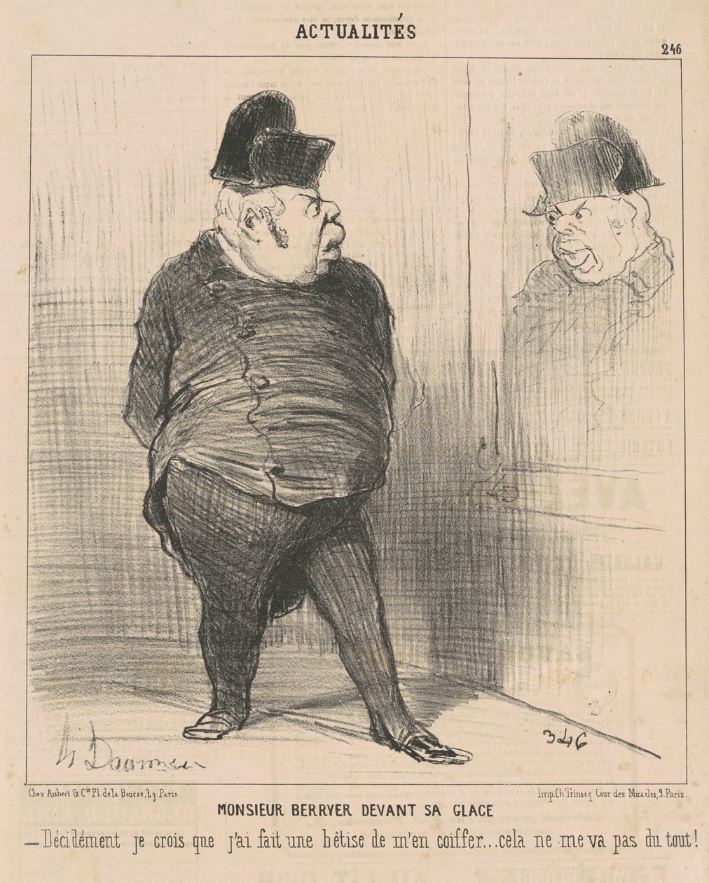 Mr. Berryer foran sit spejl... af Honoré Daumier