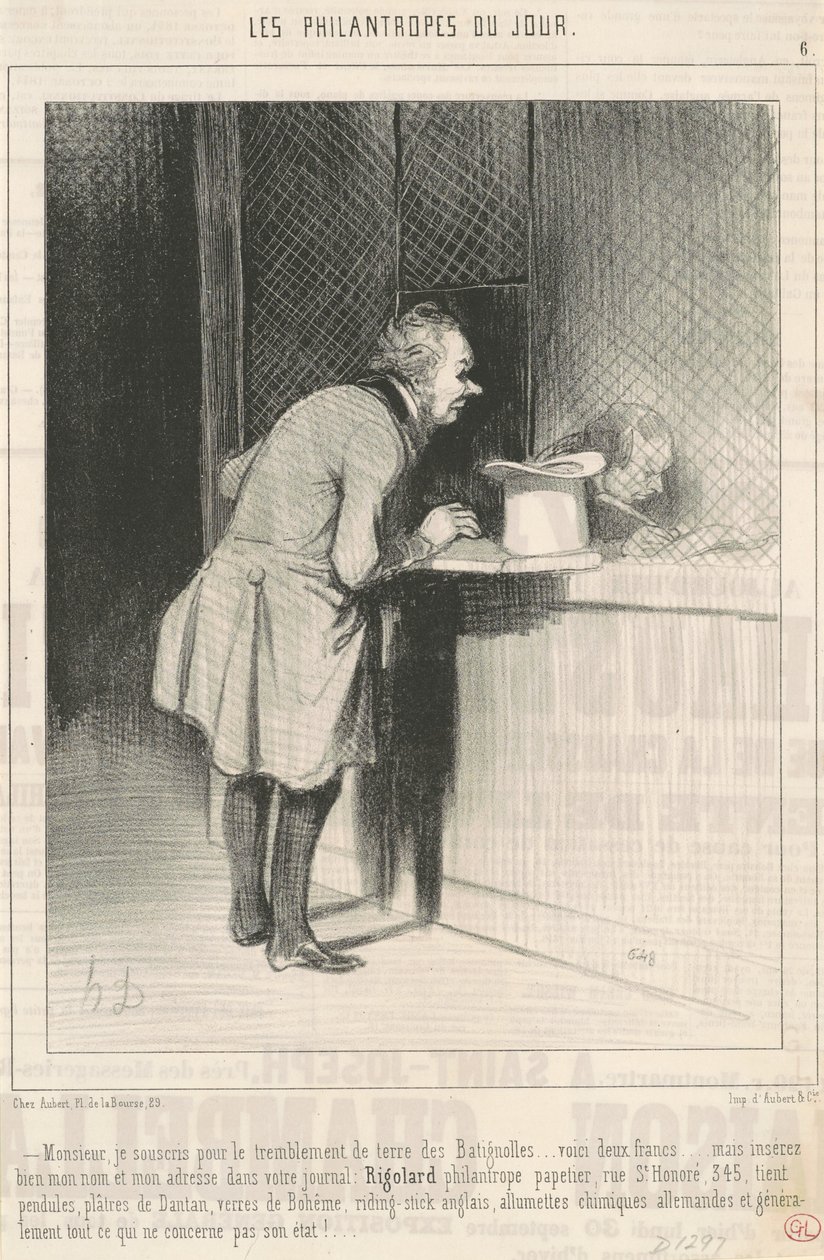 Sir, jeg abonnerer på jordskælvet... af Honoré Daumier