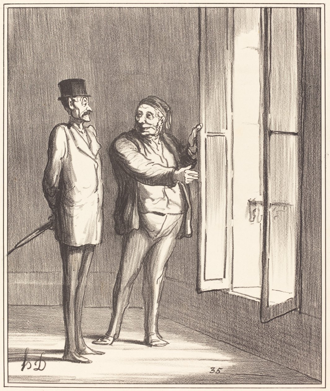Sir vil have det fint her... af Honoré Daumier