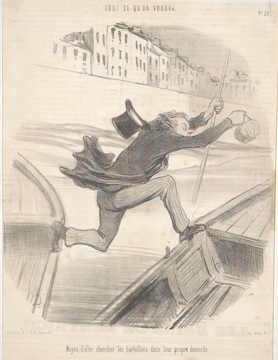 Midler til at hente vægtstængerne i deres eget hjem af Honoré Daumier