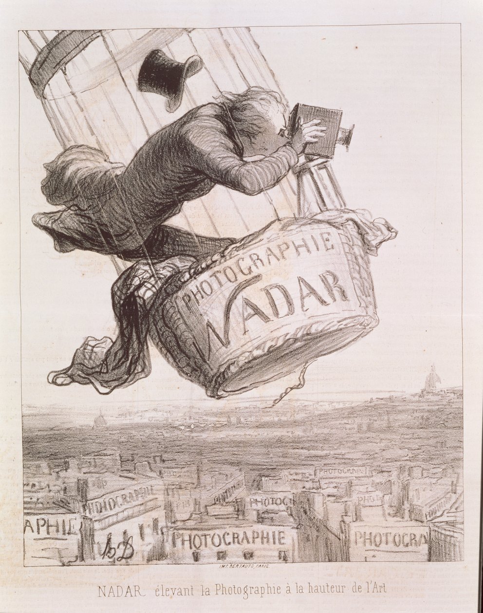Nadar (1820-1910) løfter fotografi til kunstens højde, udgivet 1862 af Honoré Daumier