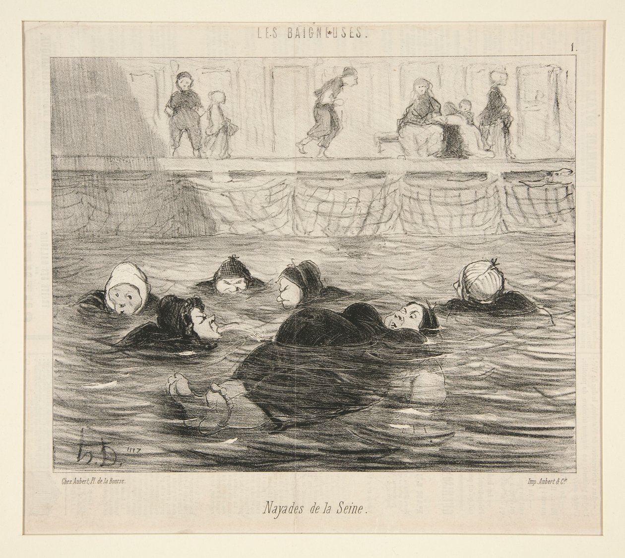 Nayades of the Seine, fra Les Baigneuses af Honoré Daumier