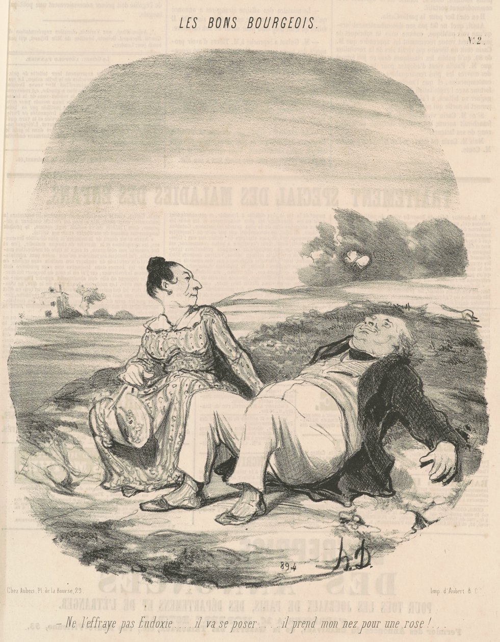 Skræmme ham ikke Eudoxie... af Honoré Daumier