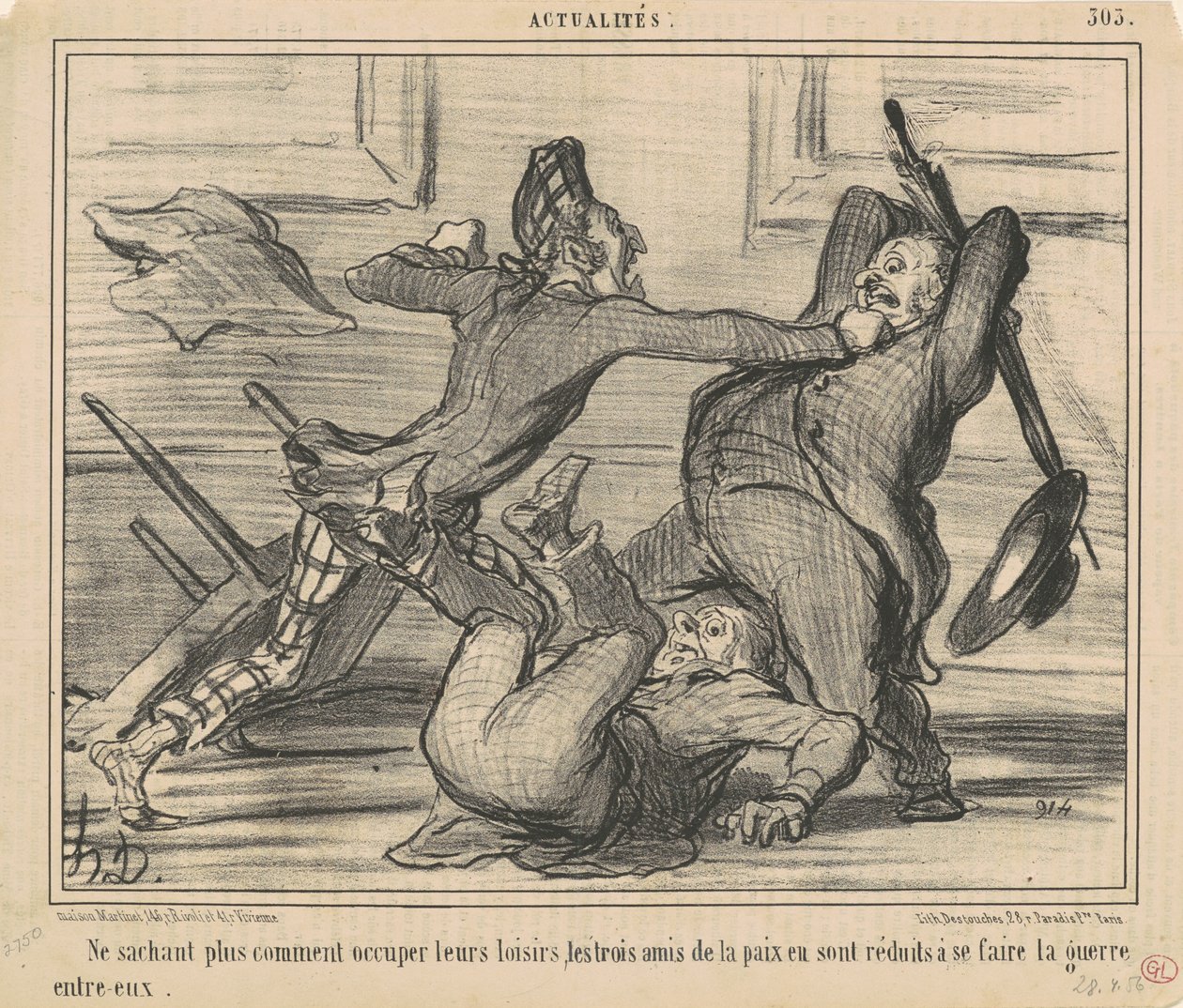 Ikke længere ved, hvordan man bruger deres fritid ... af Honoré Daumier