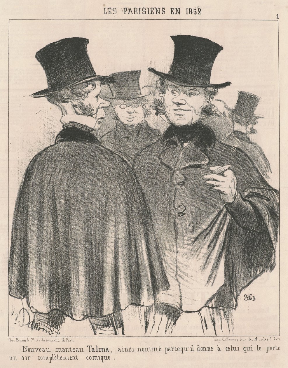 Ny talma frakke af Honoré Daumier