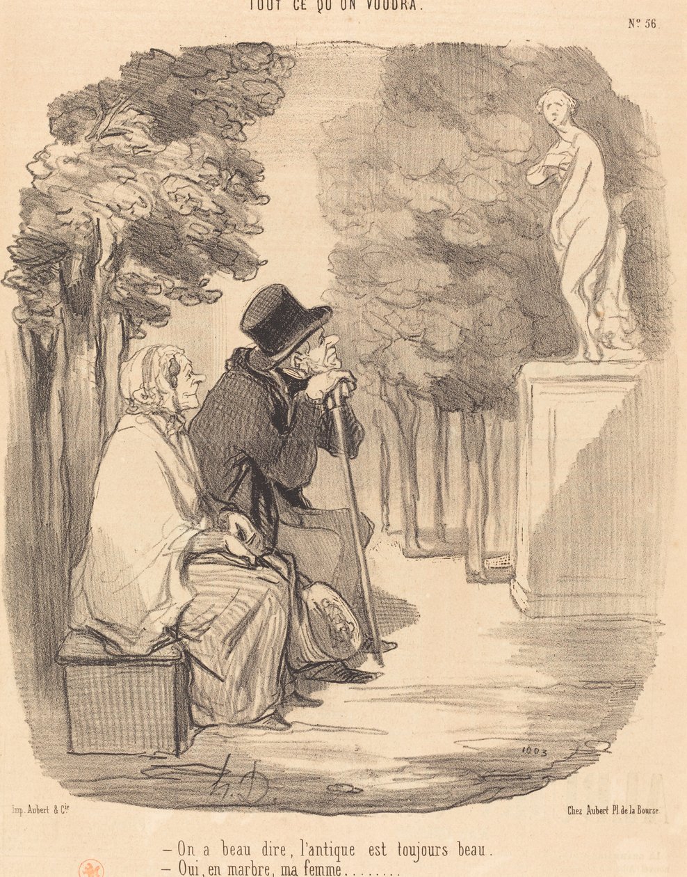 Det kan siges, det antikke er altid smukt... af Honoré Daumier