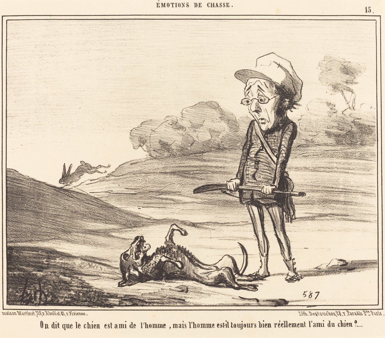 De siger, at hunden er en ven af ​​mennesker... af Honoré Daumier