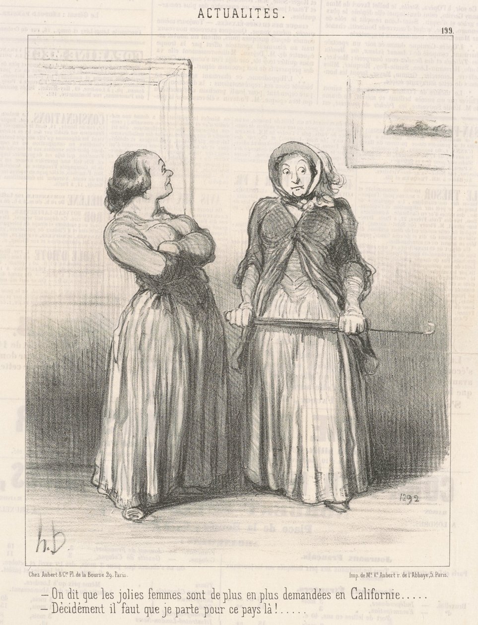 De siger smukke kvinder er... af Honoré Daumier
