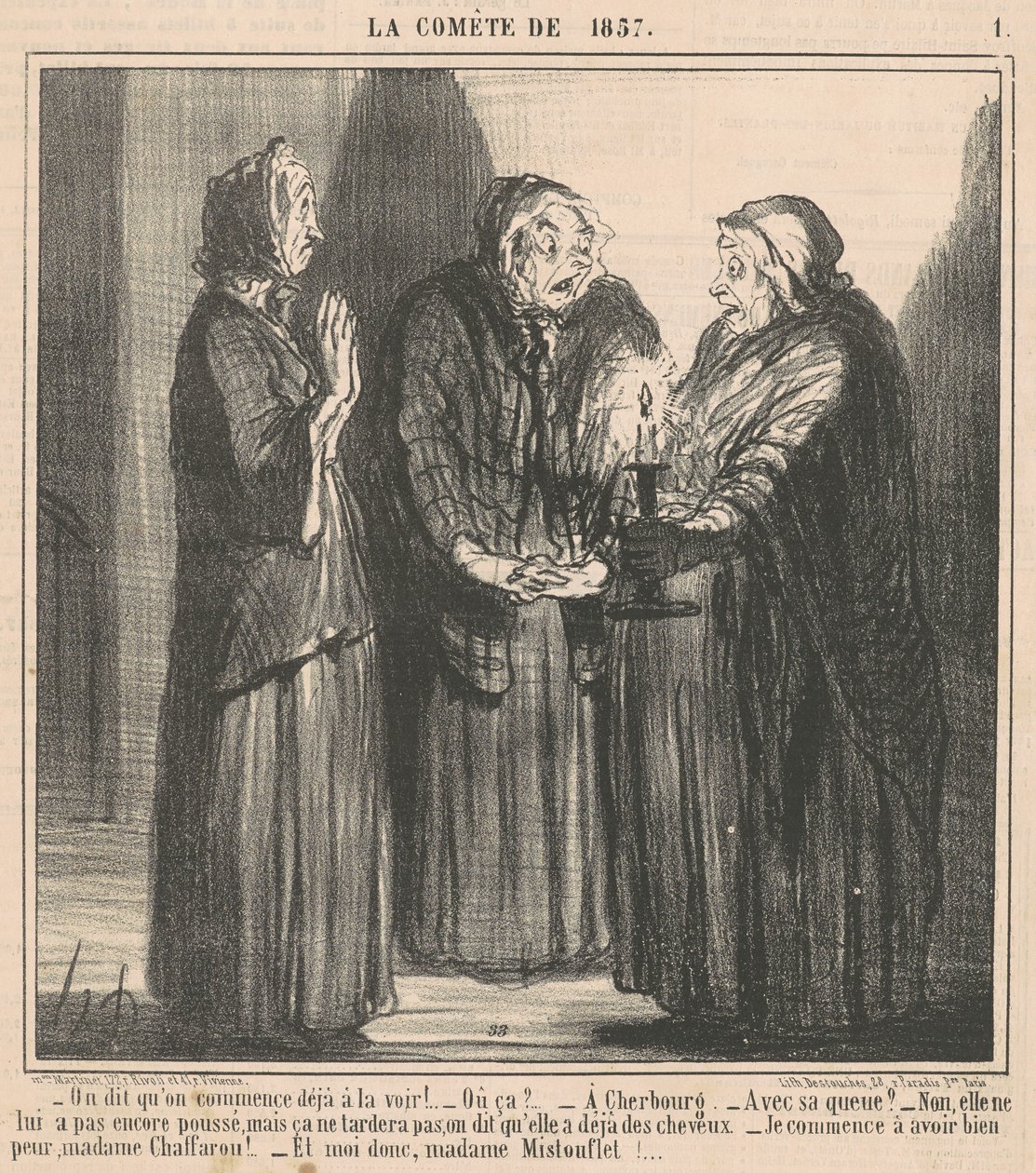 De siger, at vi allerede begynder at se hende... af Honoré Daumier