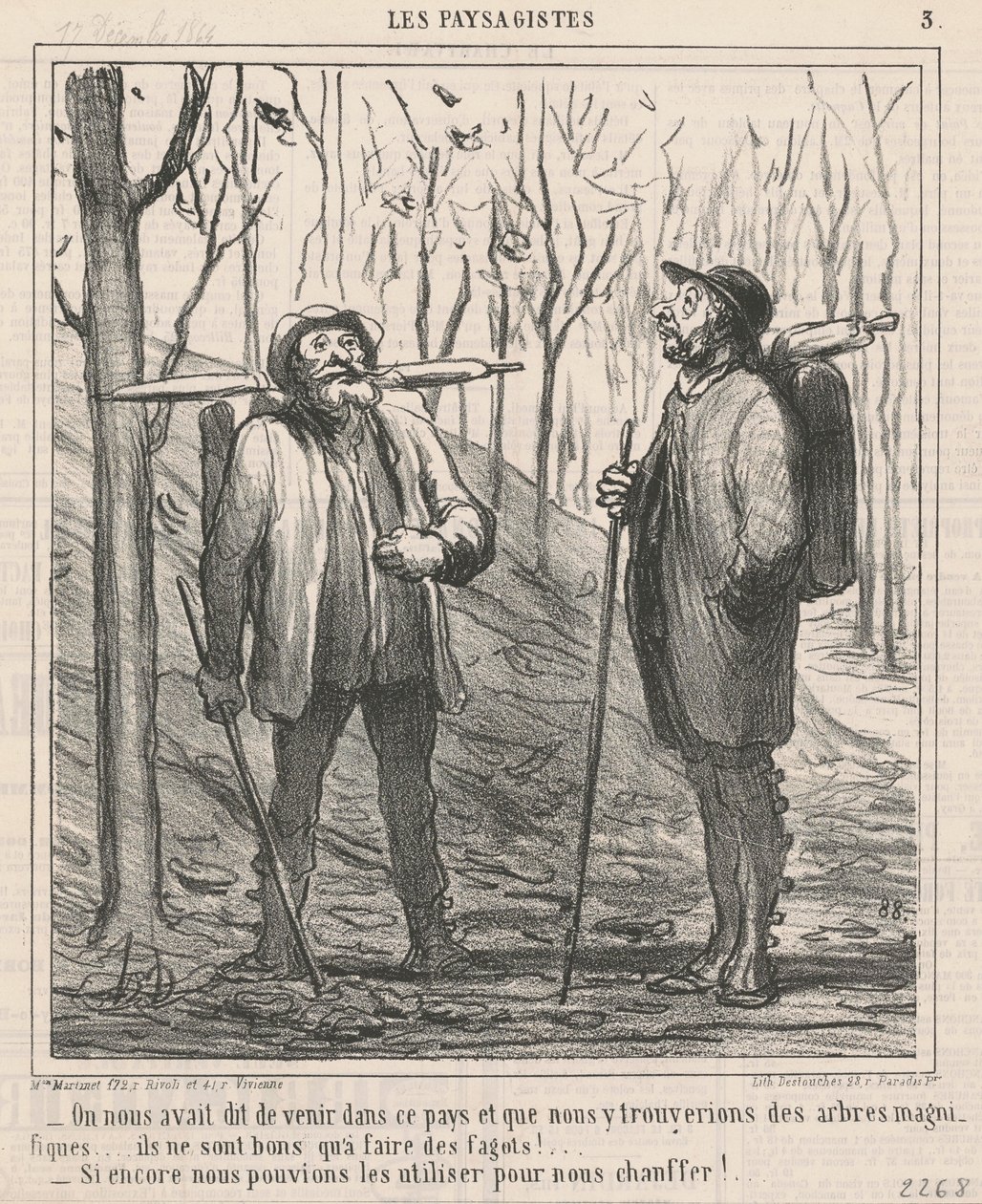 Vi fik besked på at komme til dette land... af Honoré Daumier
