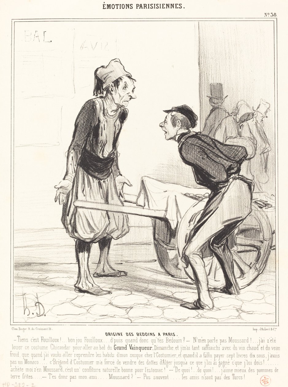 Bedoinernes oprindelse i Paris af Honoré Daumier