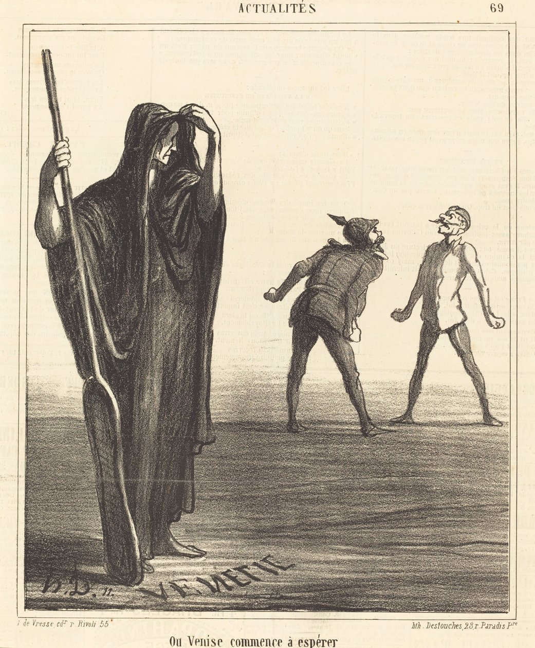Hvor Venedig begynder at håbe af Honoré Daumier