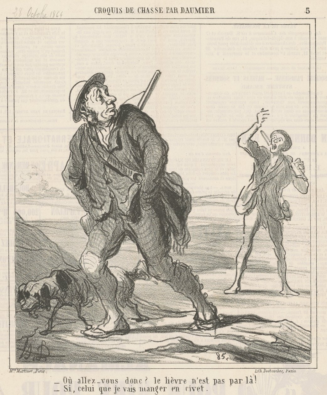 Hvor skal du hen? af Honoré Daumier