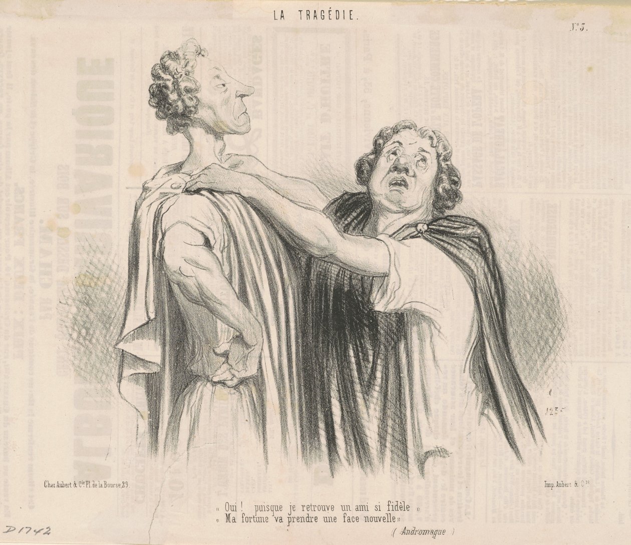 Ja! Siden jeg finder sådan en trofast ven... af Honoré Daumier