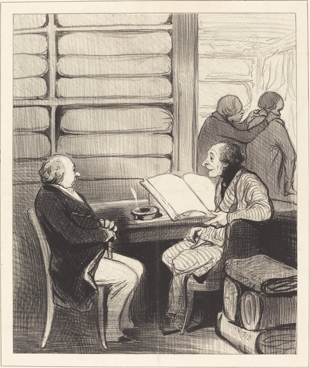 Ja, min kære Monsieur Badoulard, jeg vil... af Honoré Daumier