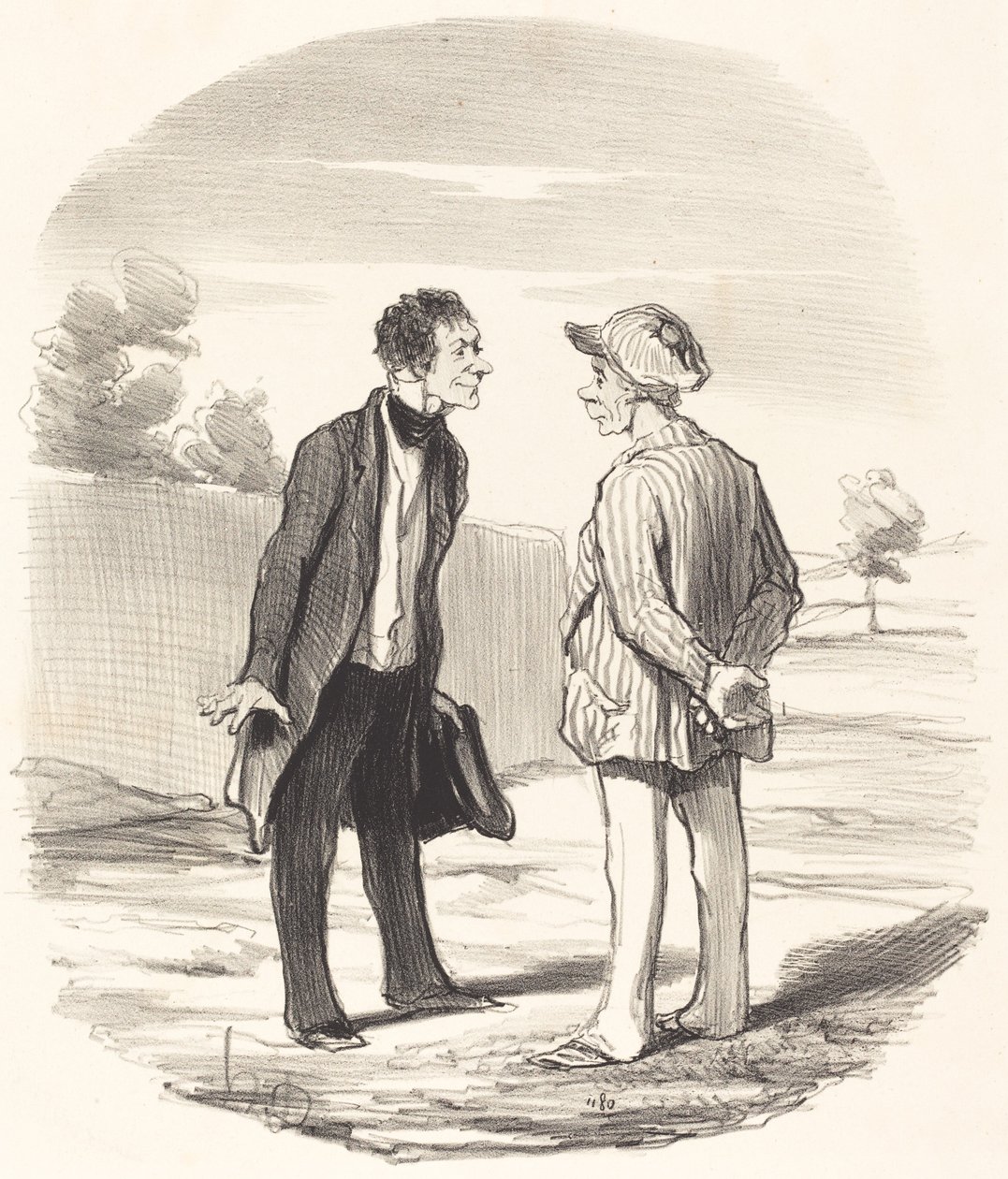Ja, Monsieur Gimblet, orden vil ikke blive... genoprettet... af Honoré Daumier