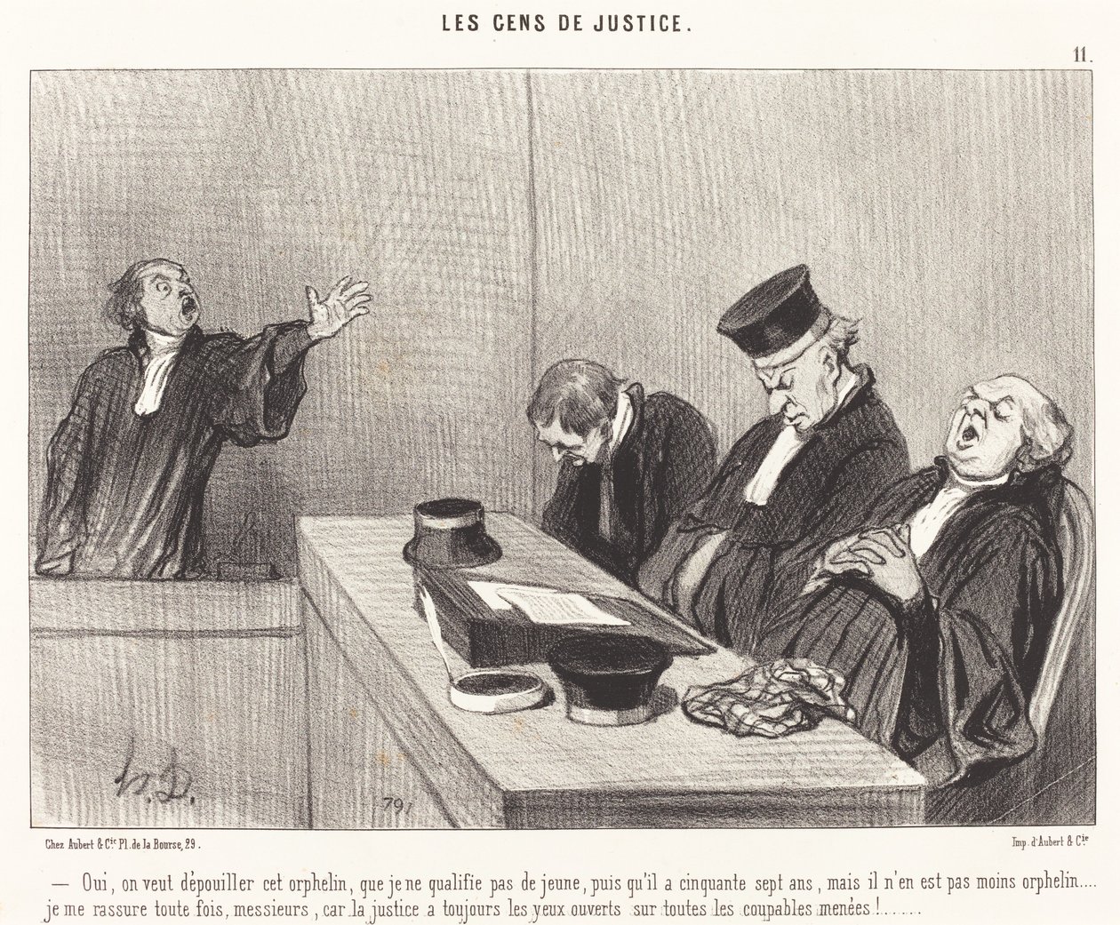 Ja, vi vil berøve denne forældreløse... af Honoré Daumier