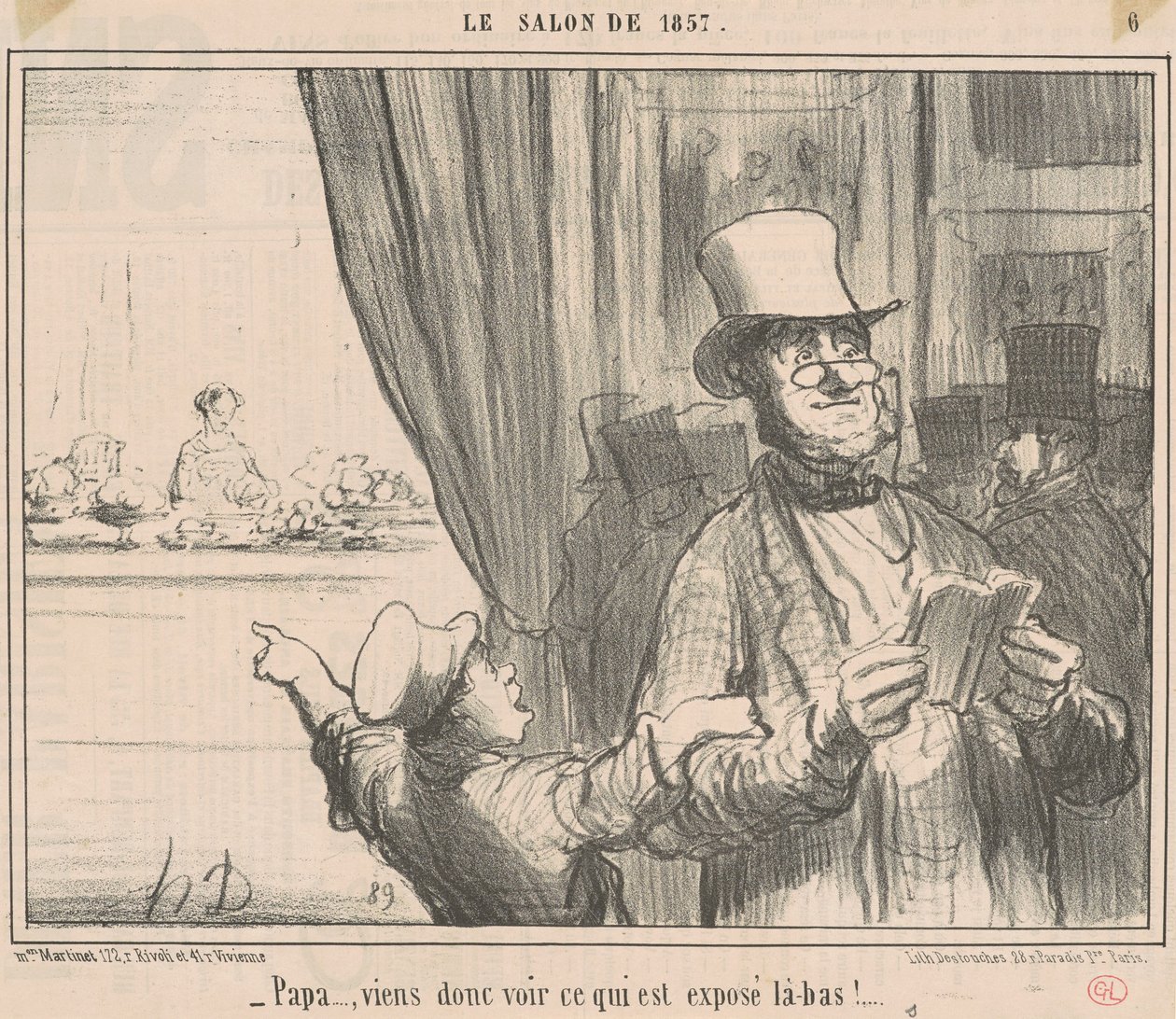 Far... så kom og se, hvad der er... af Honoré Daumier