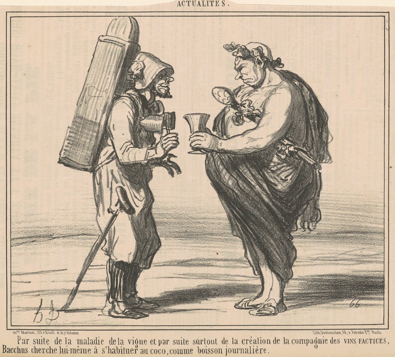 Som følge af vinsygdomme af Honoré Daumier