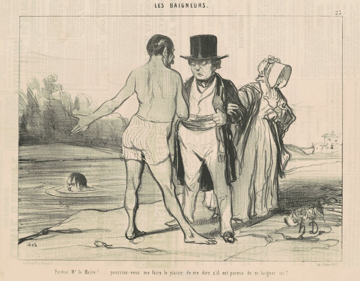 Undskyld mig, hr. borgmester! ... kan du ... af Honoré Daumier