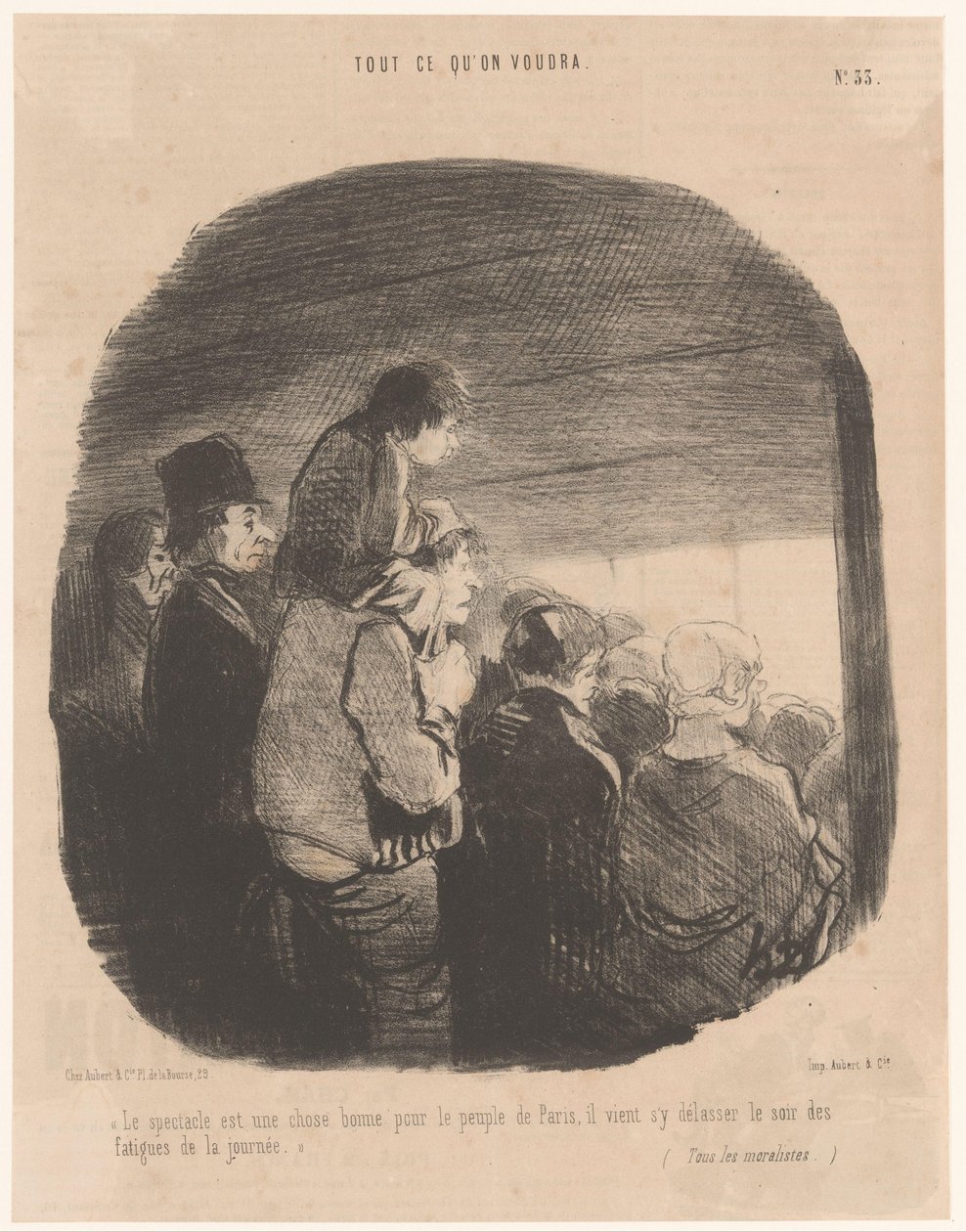 Parisere ser en forestilling Le spectacle est une chose bonne pour le peuple de Paris (...) (titel på objektet) Ønskelige og uønskede situationer (serietitel) Tout ce qu