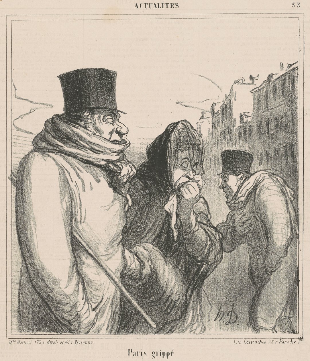 Paris tog fat af Honoré Daumier