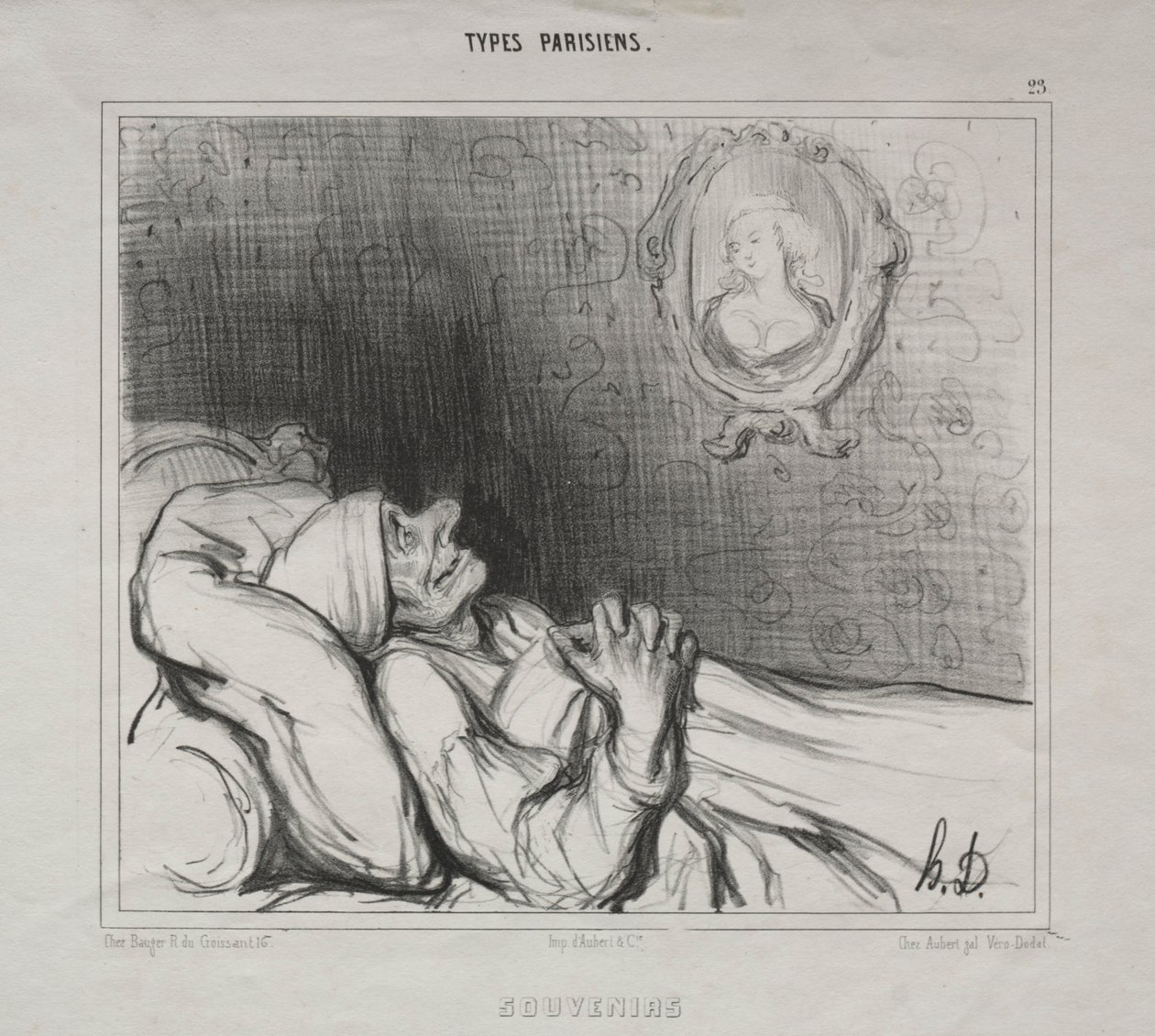 Parisiske typer: minder, 10. maj 1840. af Honoré Daumier