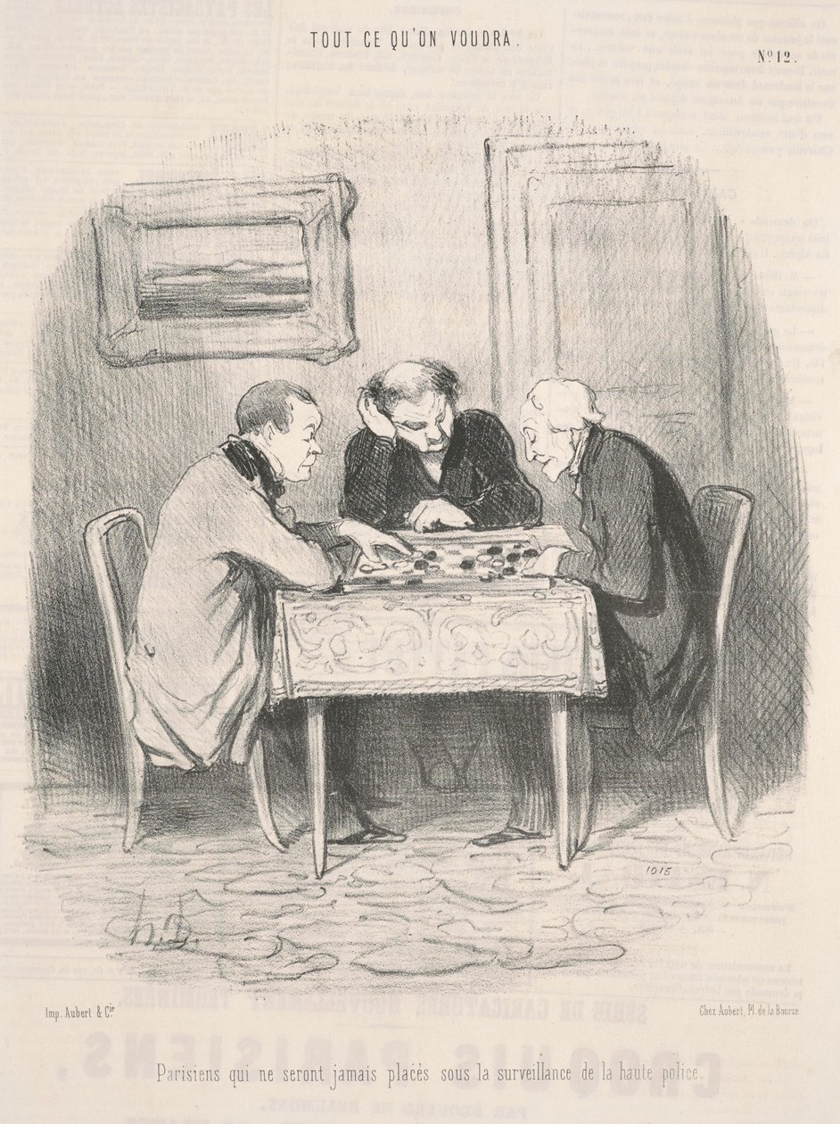 Parisere, der aldrig vil være ... under overvågning ... af Honoré Daumier