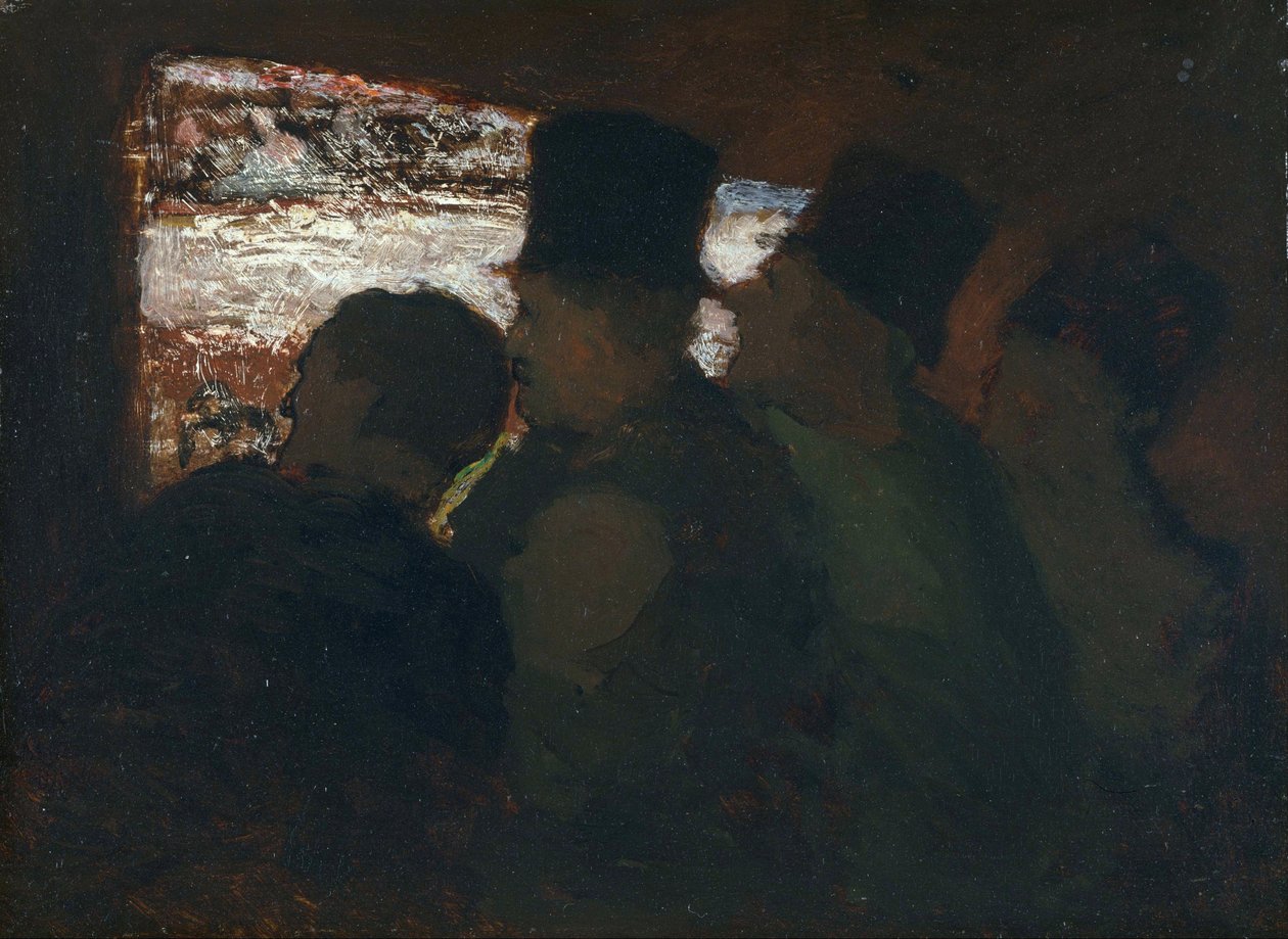 ""Parterre"" Publikum i teatret Maleri af Honore Daumier (1808-1879) 1858 National Museum of Western Art, Tokyo Japan af Honoré Daumier