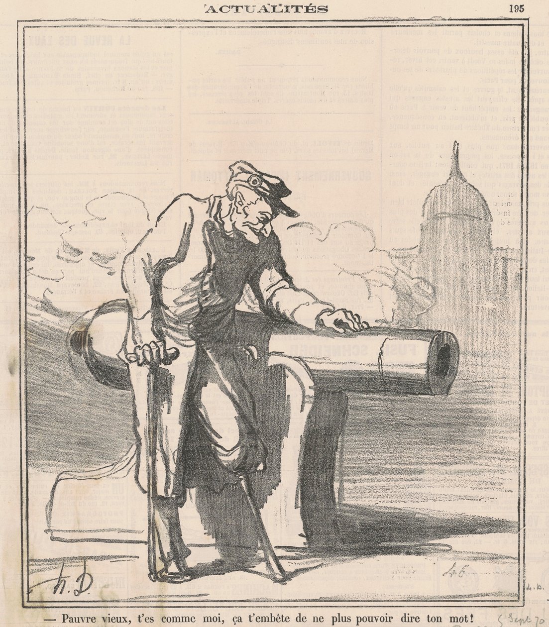 Stakkels gamle! Du er ligesom mig... af Honoré Daumier