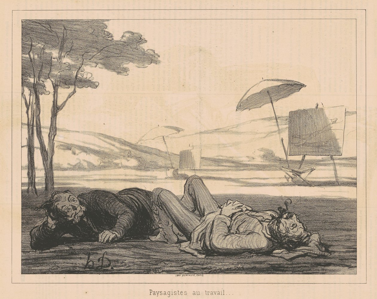 Landskabskunstnere på arbejde af Honoré Daumier