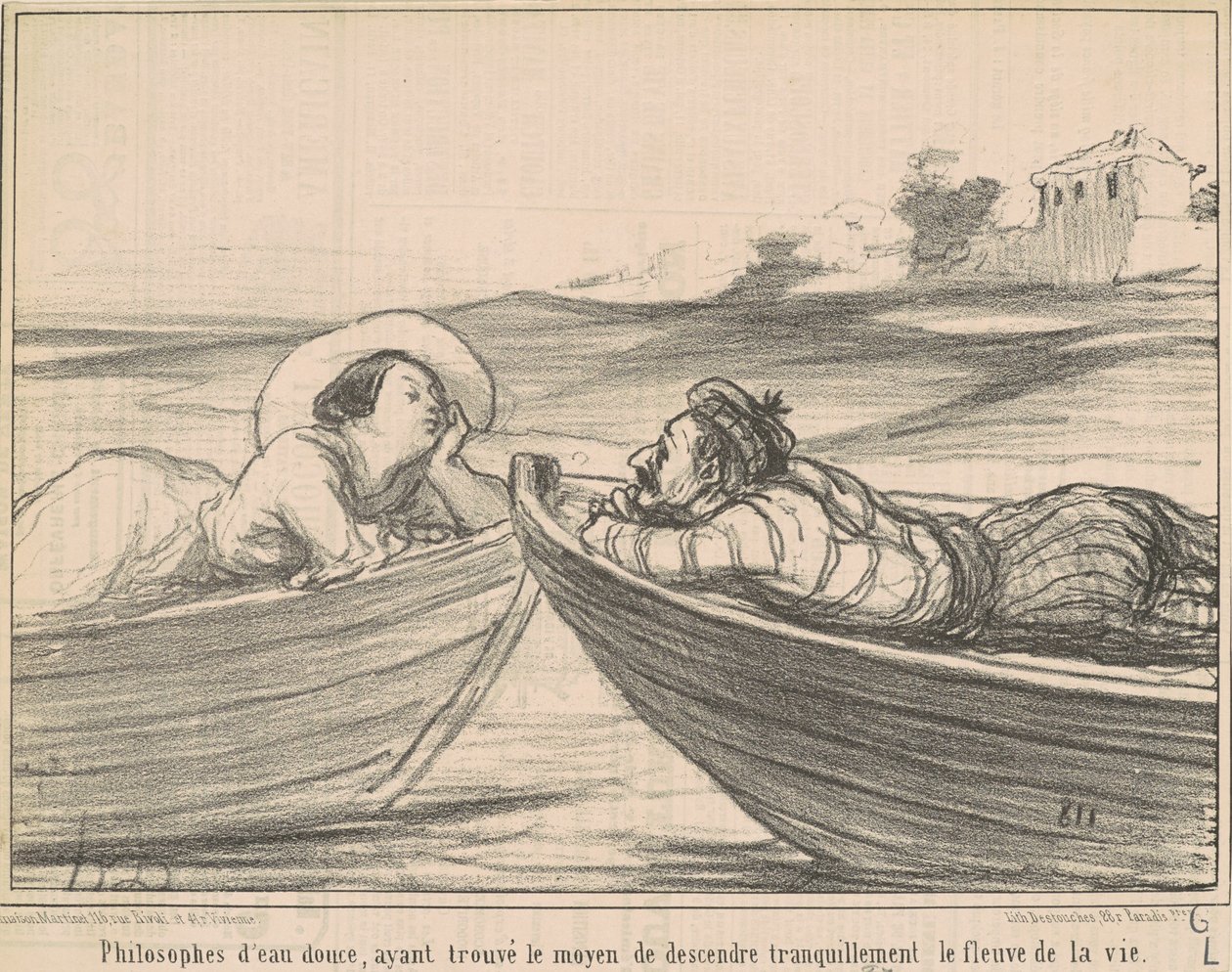 Ferskvandsfilosoffer... af Honoré Daumier