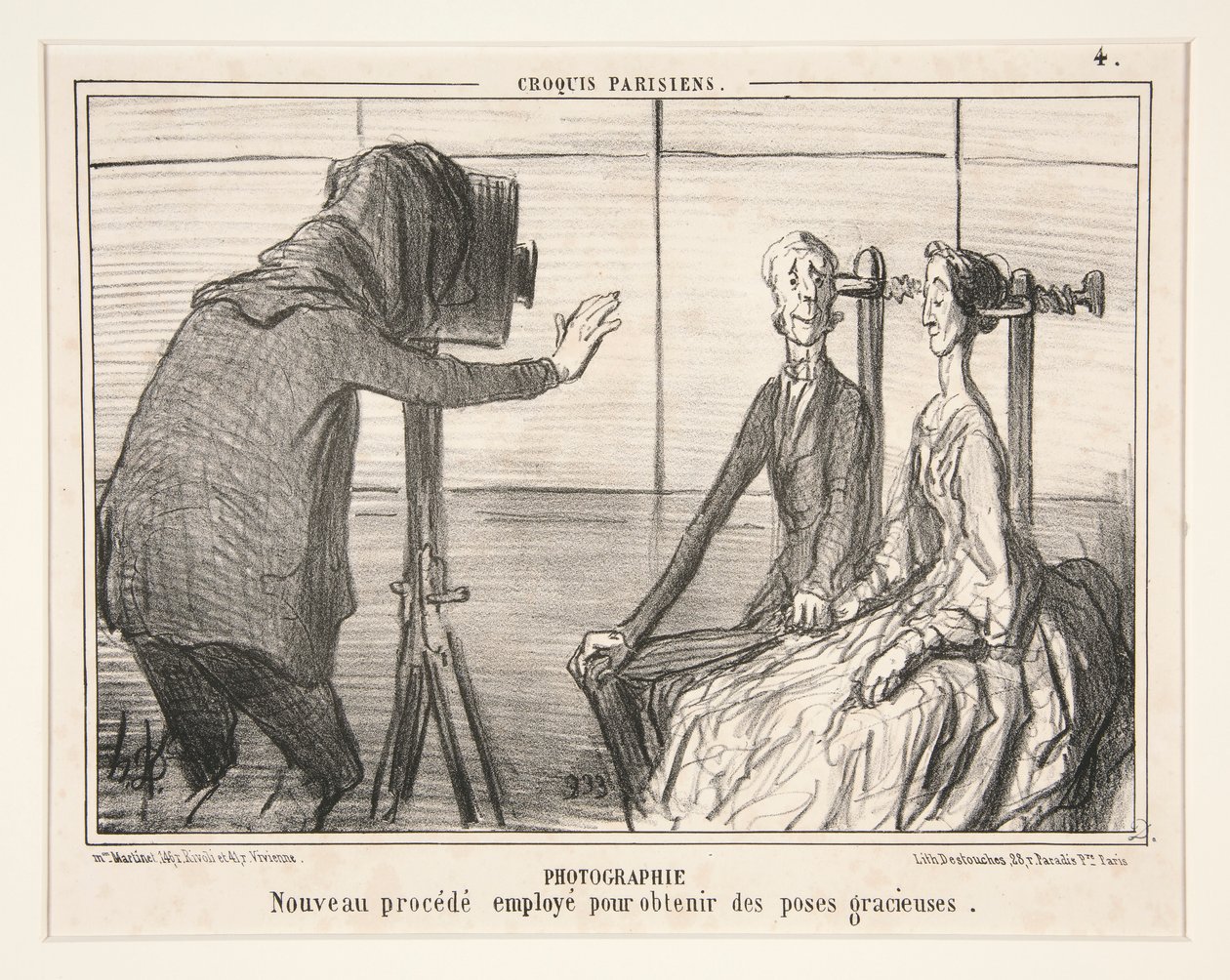 Fotografering. Ny proces brugt til at opnå yndefulde positurer fra parisiske skitser af Honoré Daumier