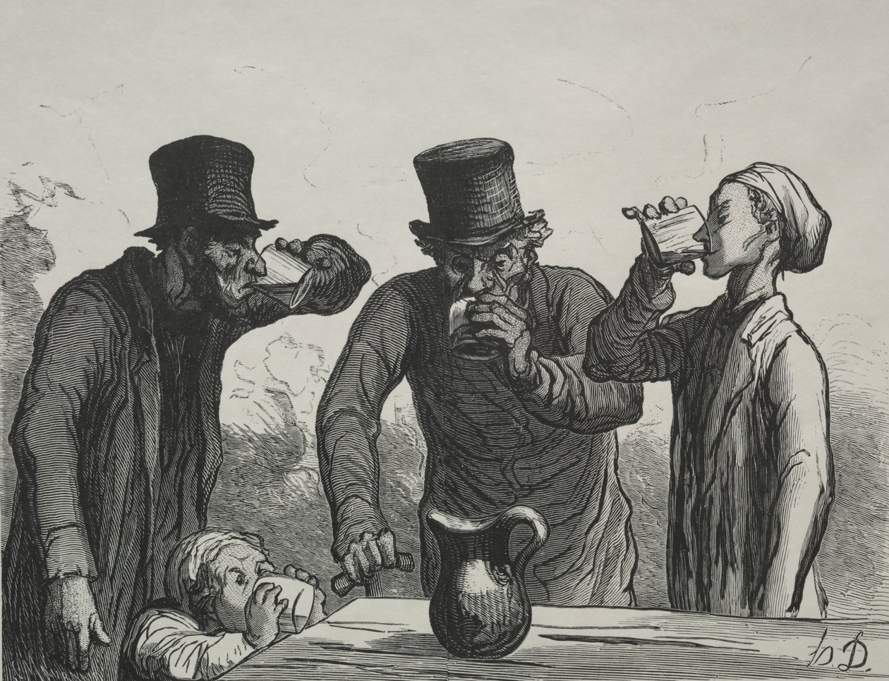 Drikkerens fysiologi: De fire tidsaldre af Honoré Daumier