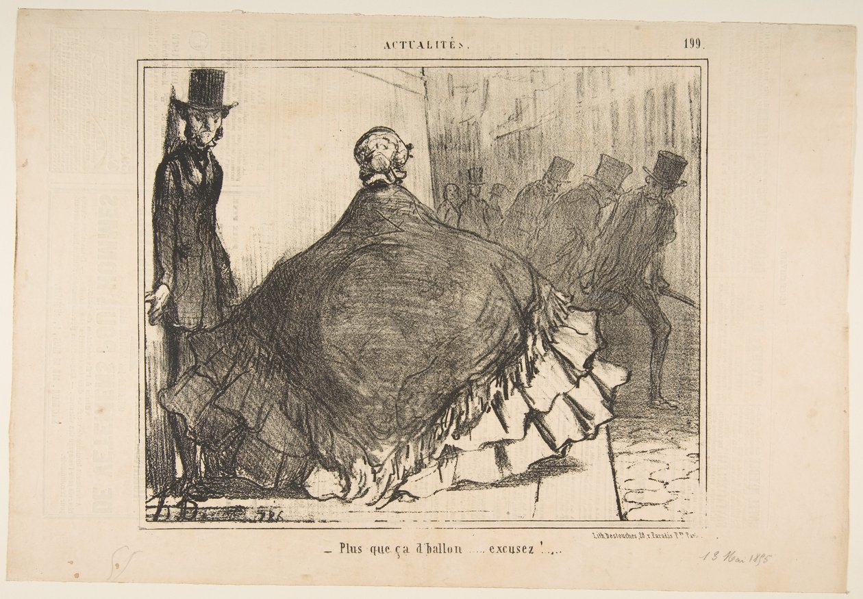 Mere end det dballon...undskyldninger!, fra Actualités, offentliggjort i Le Charivari, juni..., 13. juni 1855. af Honoré Daumier