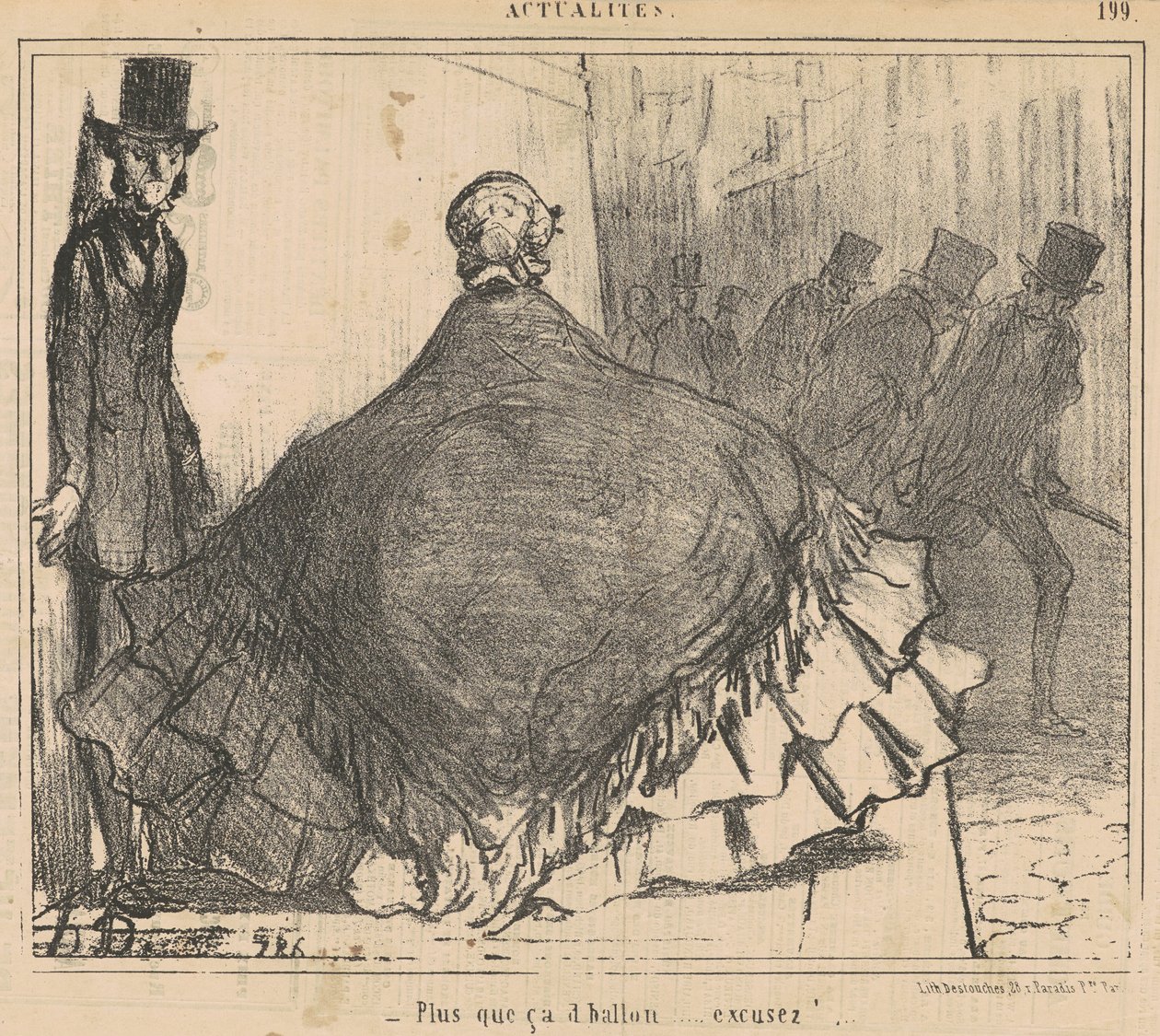 Mere end den bold... Undskyld! ... af Honoré Daumier