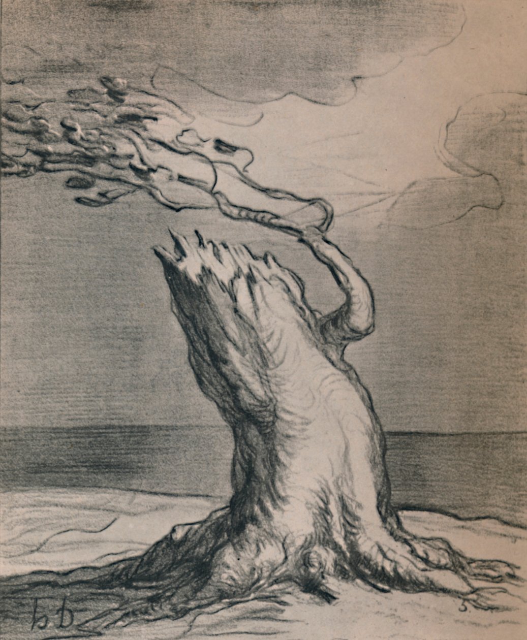 Stakkels Frankrig! Bagagerummet er sprængt, 1871, 1946 af Honoré Daumier