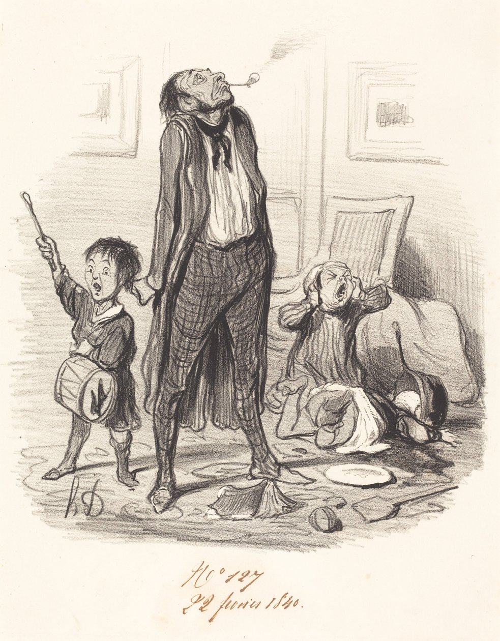 Klassisk digter, der komponerer en eklog... af Honoré Daumier