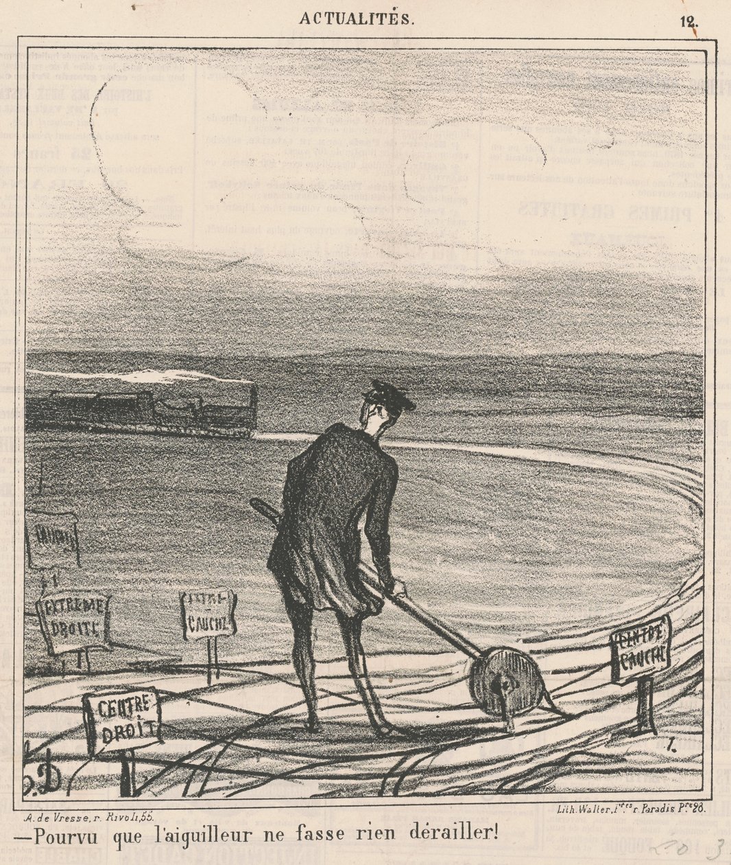 Så længe kontakten ikke afsporer noget! af Honoré Daumier